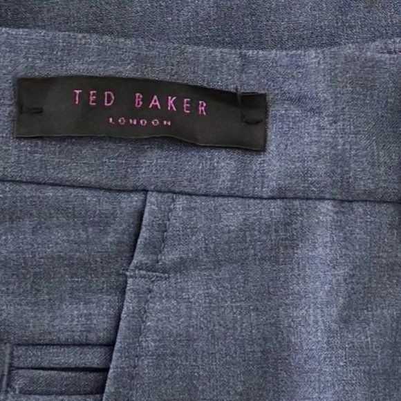 Ted Baker Pants Wool  32R X 33 Jerome Flat Front Preppy Quiet Luxury Old Money - Picture 7 of 12